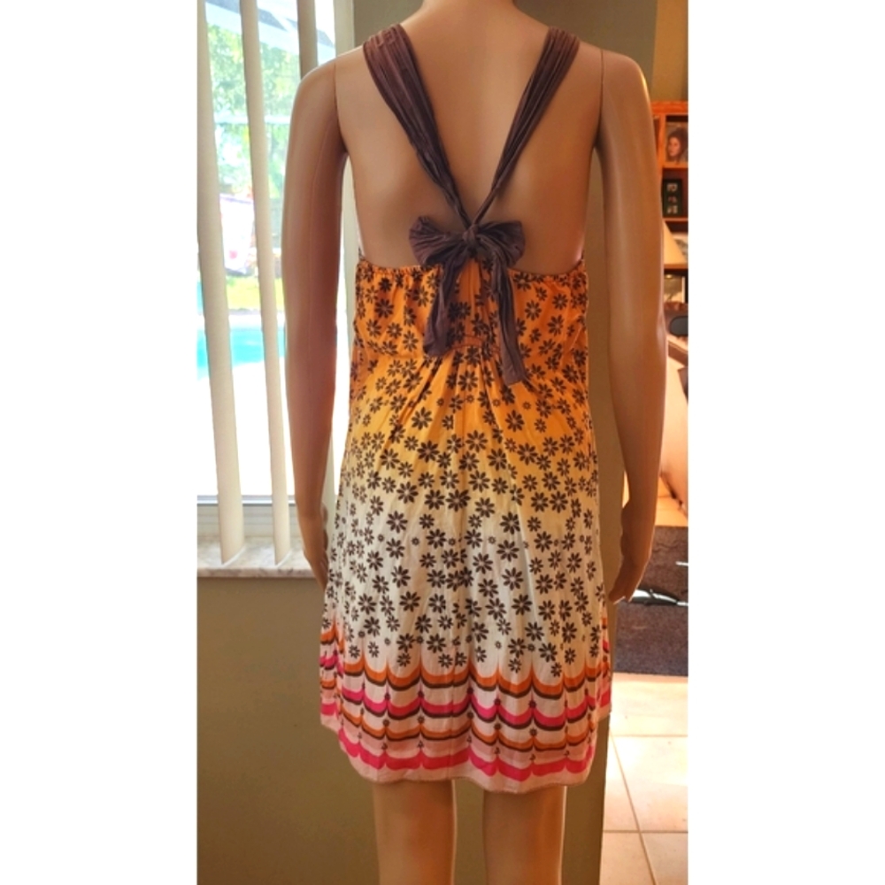 Max Studio Halter Style Sun Dress Multi-Colored Size M - Picture 3 of 7